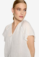 Bluse transparent mit V-Ausschnitt