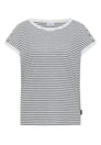 T-Shirt mit Boat Neck und Streifen