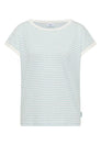 T-Shirt mit Boat Neck und Streifen