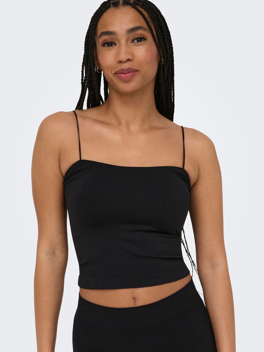 ONLBELLA SEAMLESS PADDED CROP TOP A