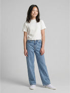wide leg denim pants