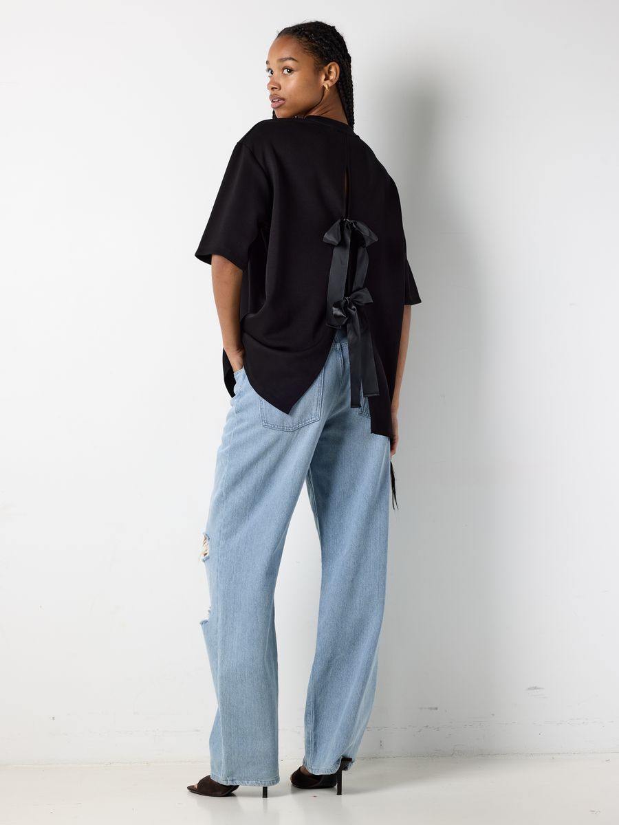 NMTARA S/S OVERSIZE BOW T-SHIRT