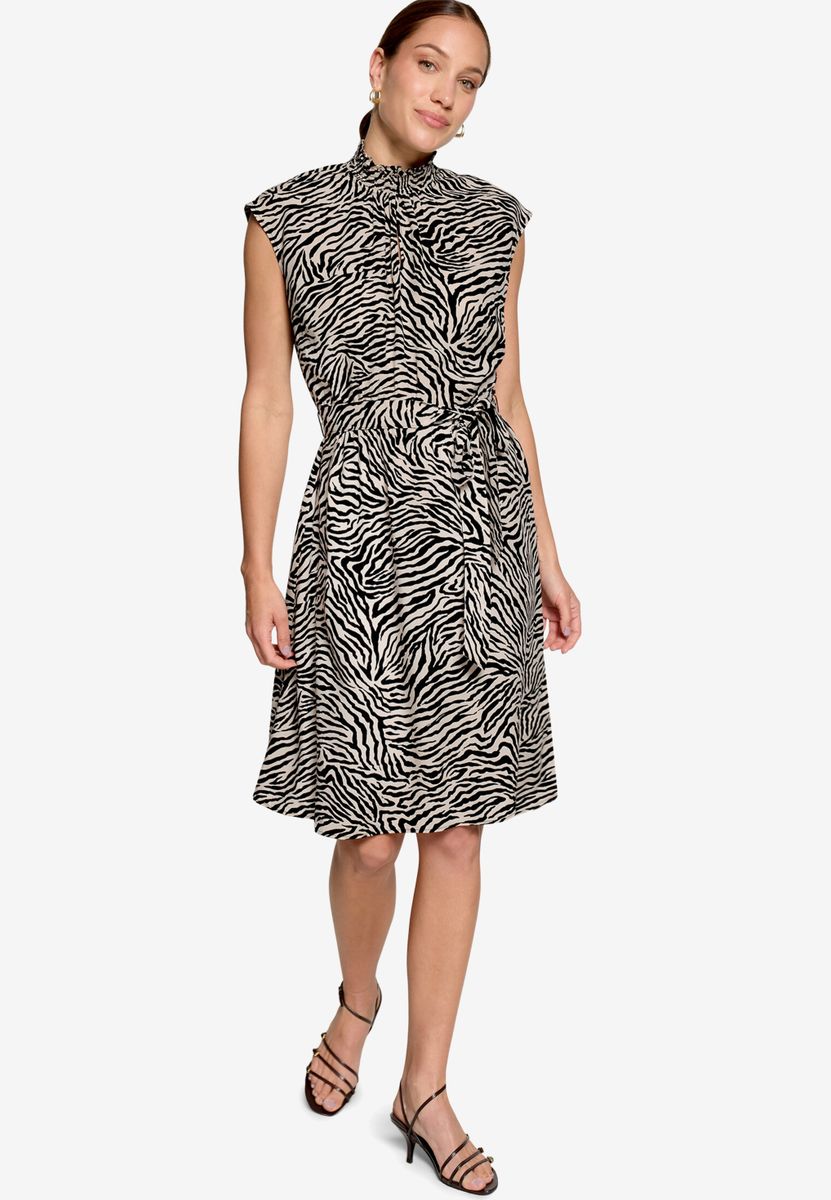 Midikleid  mit Zebraprint