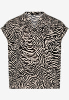 Schlupfbluse mit Zebraprint