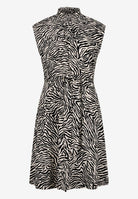Midikleid  mit Zebraprint