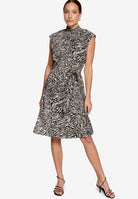 Midikleid  mit Zebraprint