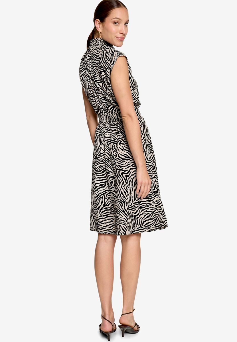 Midikleid  mit Zebraprint