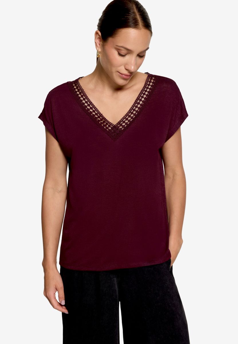 T-Shirt  mit Spitze