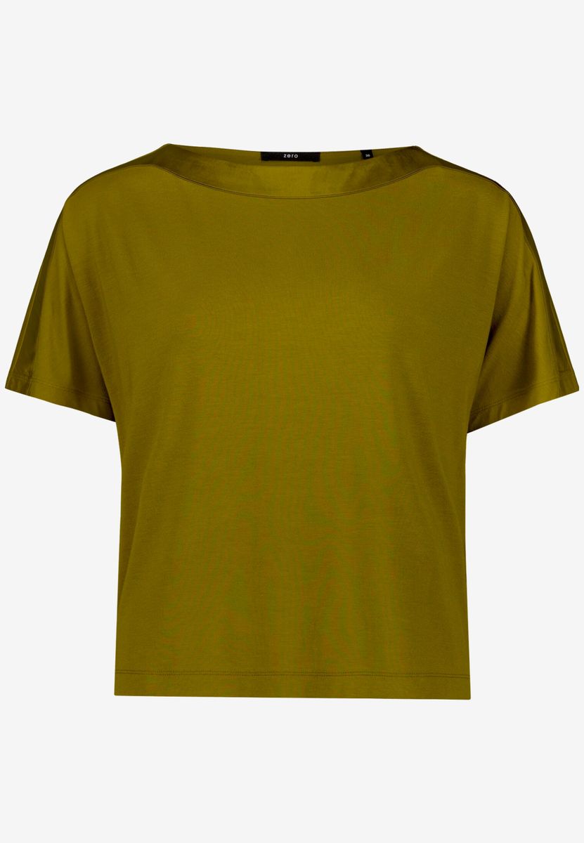 T-Shirt  mit U-Boot Ausschnitt