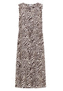 Midikleid mit V-Neck und Zebraprint