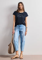 Dropped Shoulder Shirt mit Rundhals