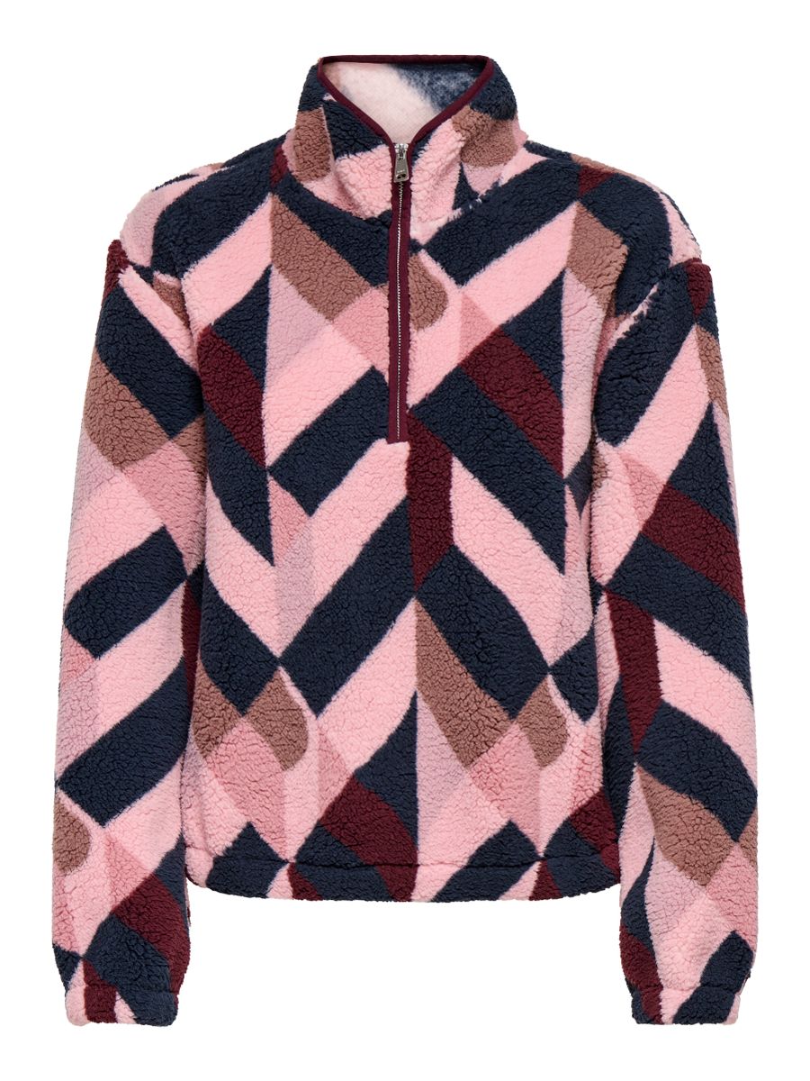 ONLNEW DALLAS L/S HIGHNECK ZIP SWT NOOS