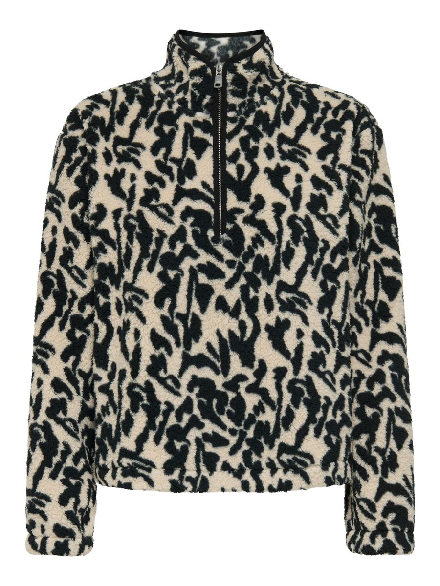ONLNEW DALLAS L/S HIGHNECK ZIP SWT NOOS