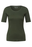 Basic T-Shirt mit Rundhals in Unifarbe