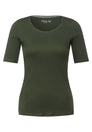 Basic T-Shirt mit Rundhals in Unifarbe