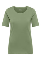Basic T-Shirt mit Rundhals in Unifarbe