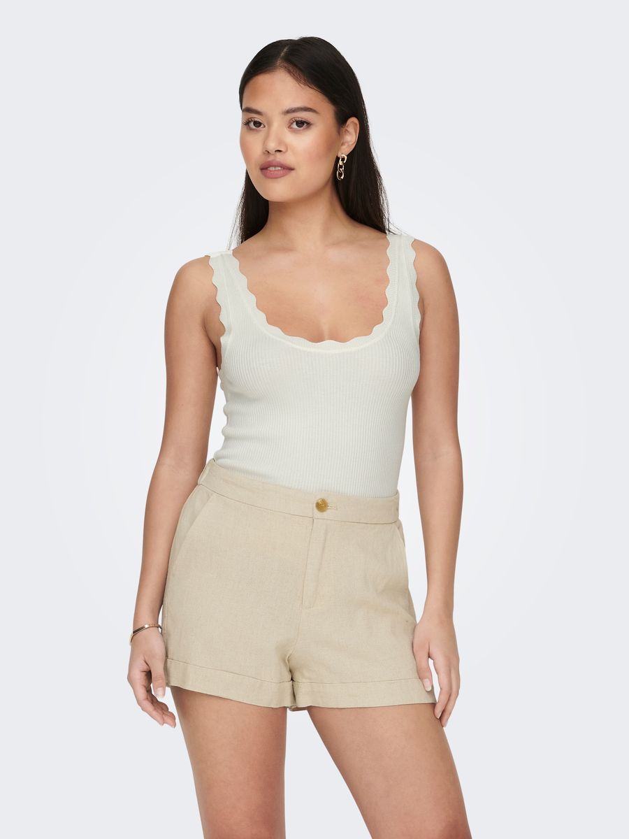 JDYNANNA S/L SCALLOP EDGE TOP KNT NOOS