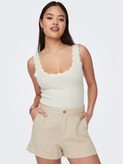 JDYNANNA S/L SCALLOP EDGE TOP KNT NOOS