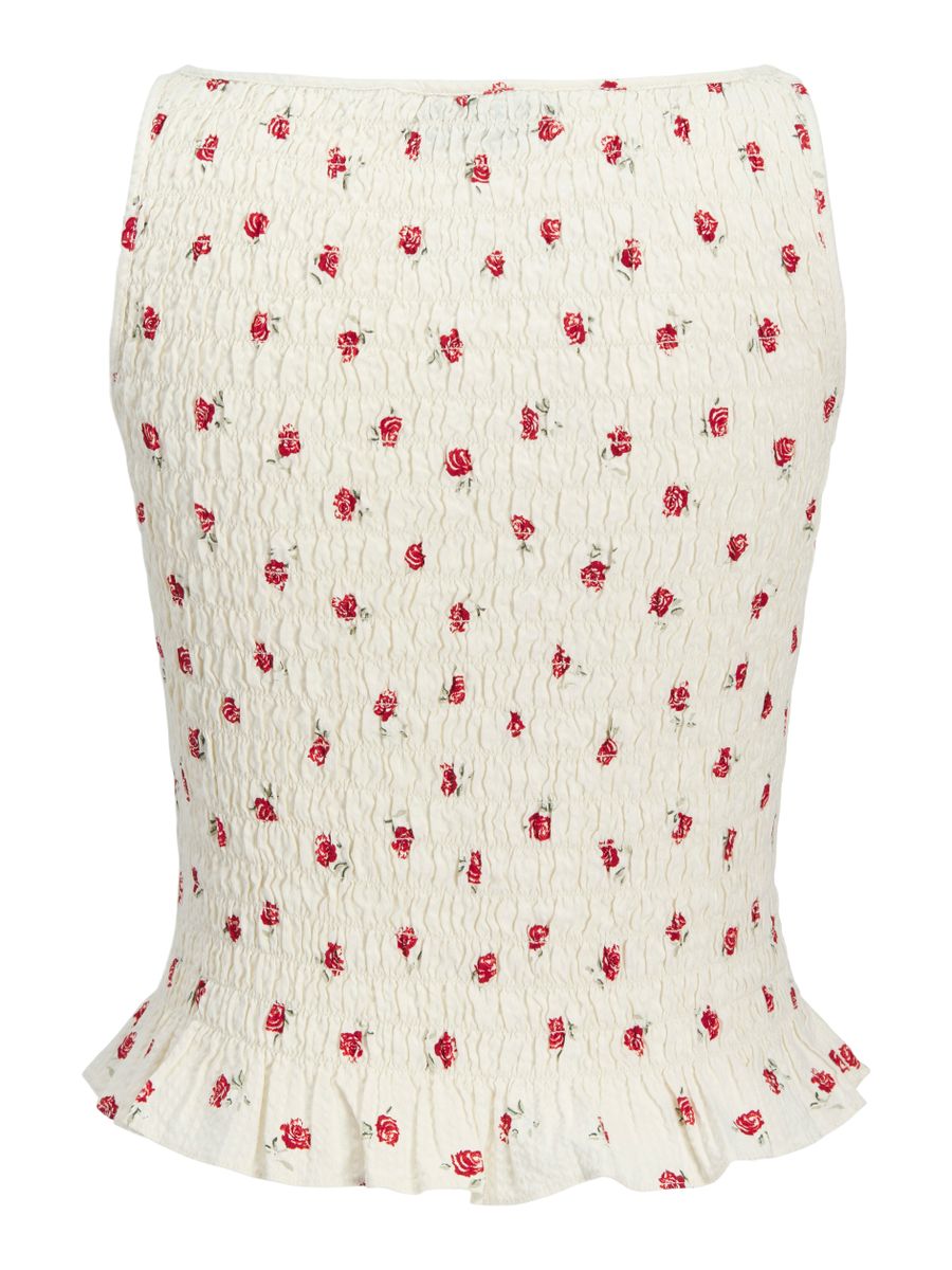 JXZOE SEERSUCKER FULL SMOCK TOP WVN LN