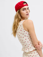 JXZOE SEERSUCKER FULL SMOCK TOP WVN LN