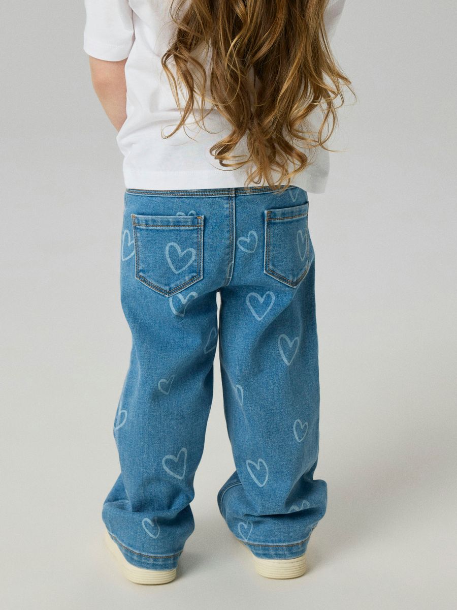 NMFROSE WIDE AOP JEANS 4044-ON NOOS