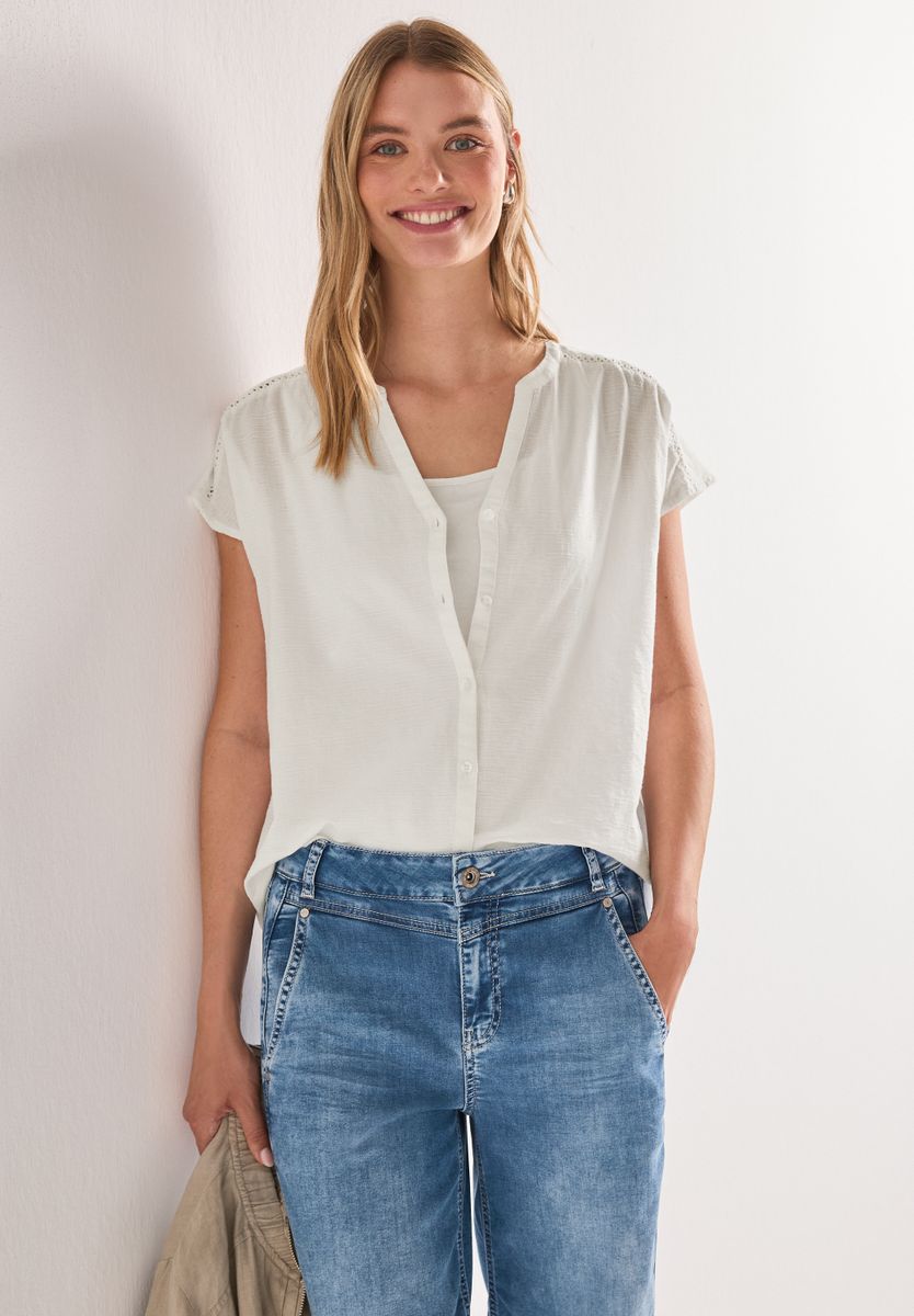 Dropped Shoulder Blusenshirt mit Tape