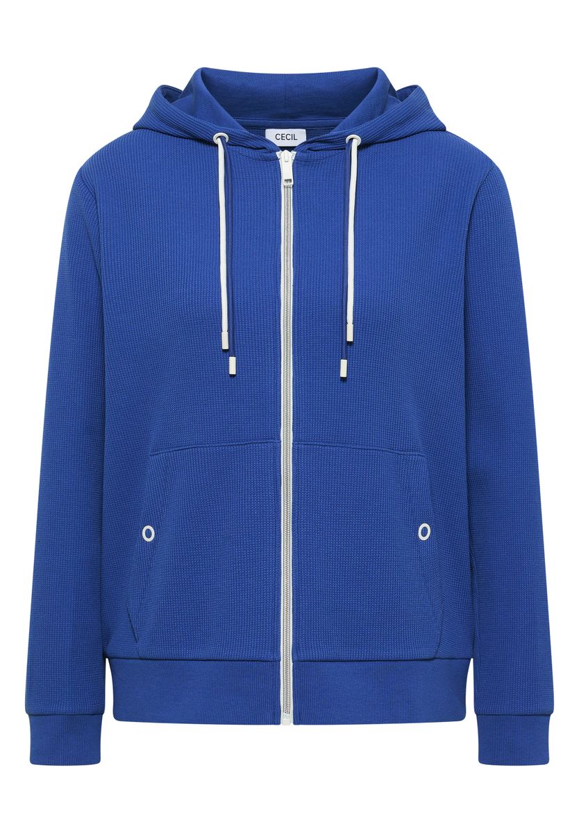 Langarm Jacke mit Kapuze und Struktur