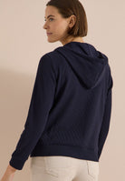 Langarm Jacke mit Kapuze und Struktur