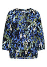 3/4-Arm Bluse mit Turn-Up und Print