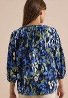 3/4-Arm Bluse mit Turn-Up und Print