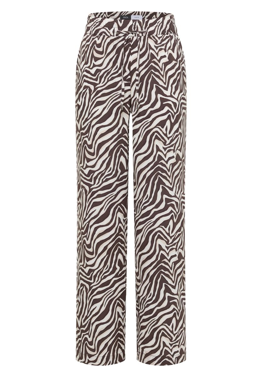 Straight Leg Hose mit Zebraprint