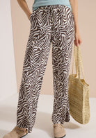 Straight Leg Hose mit Zebraprint