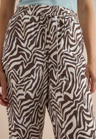 Straight Leg Hose mit Zebraprint