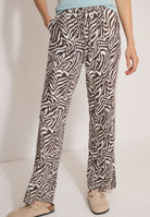 Straight Leg Hose mit Zebraprint