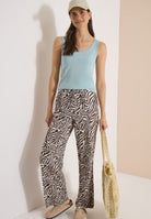 Straight Leg Hose mit Zebraprint