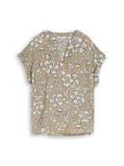 Loose Fit Bluse mit V-Ausschnitt