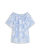 Bluse mit Streifen aus Jacquard