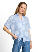 Oversize Bluse mit Blumenmuster