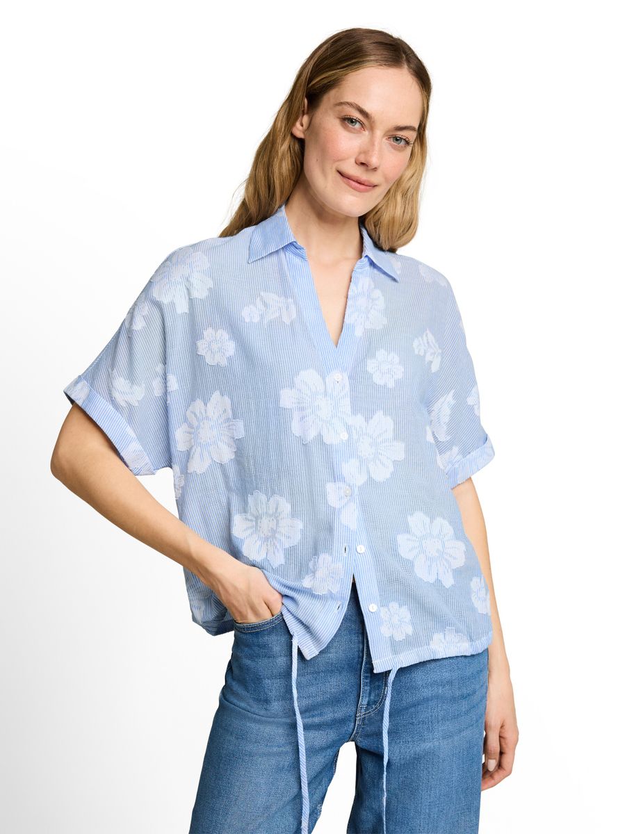 Oversize Bluse mit Blumenmuster