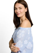 Bluse mit Streifen aus Jacquard