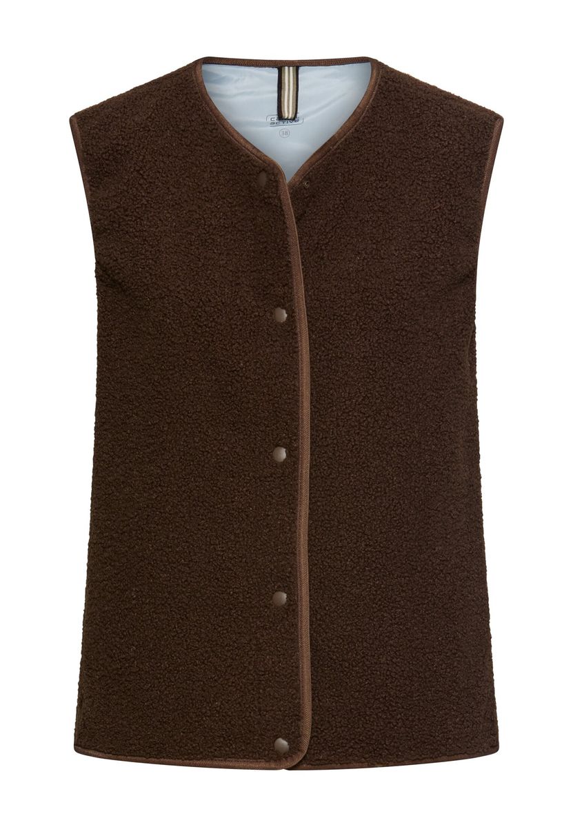Teddy Weste mit seitlichen Eingrifftaschen