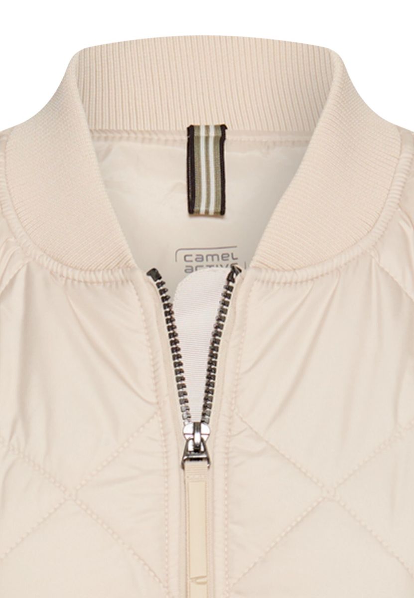 Oversize Bomberjacke mit bedrucktem Futter