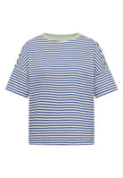 T-Shirt mit Streifen und Kontrastdetail