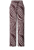 Wide Leg Hose mit Print und Gallonstreifen