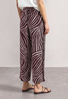 Wide Leg Hose mit Print und Gallonstreifen