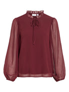 VIFALIA V-NECK TIE L/S TOP