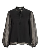 VIFALIA V-NECK TIE L/S TOP