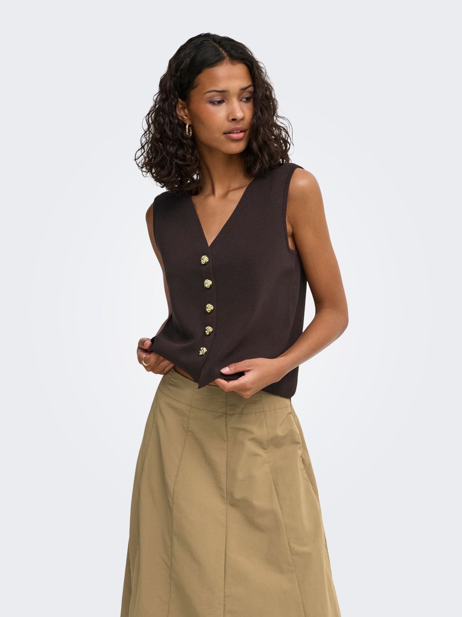 JDYASTRA S/L BUTTON VEST KNT NOOS