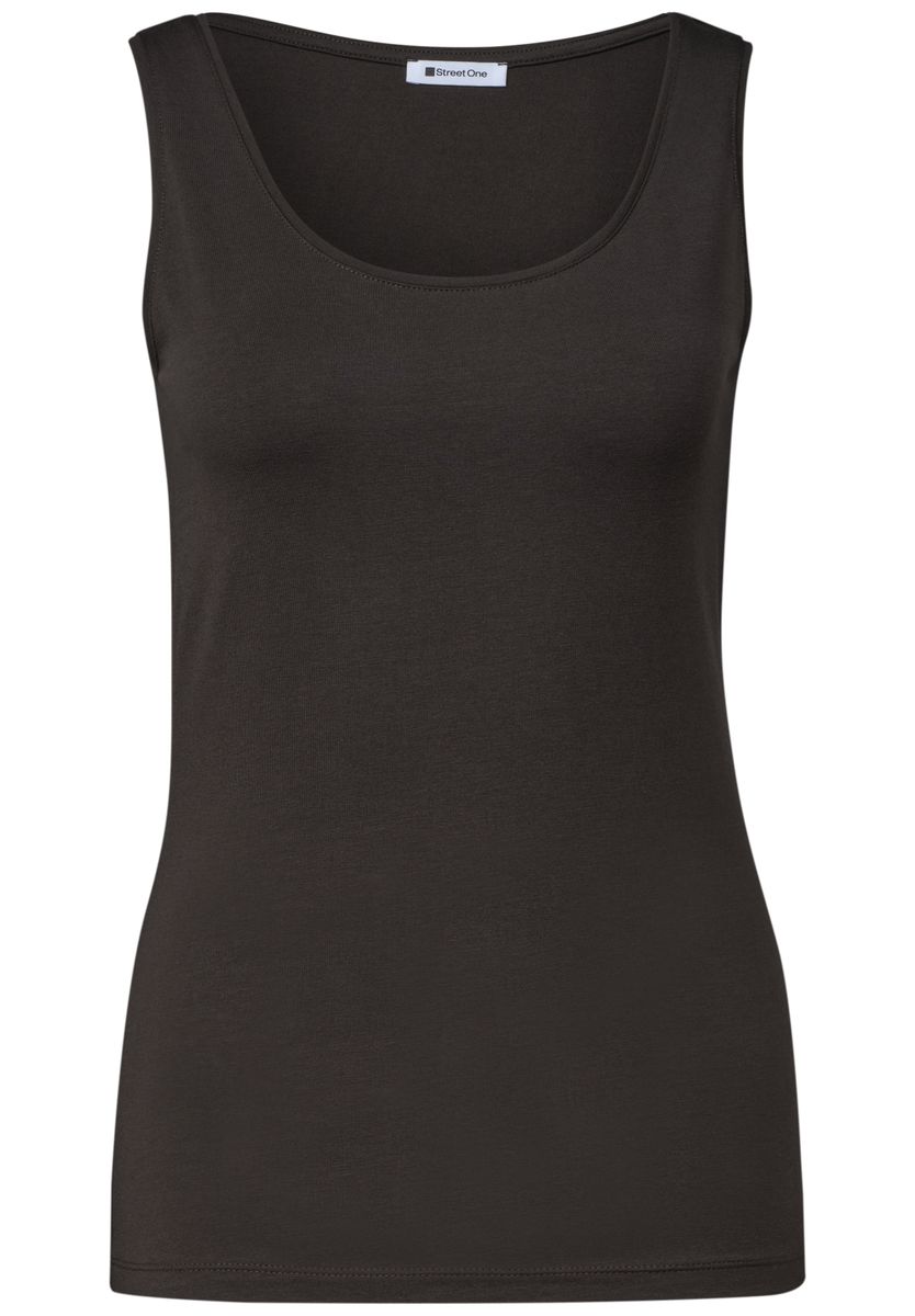Basic Top mit Rundhals in Unifarbe