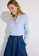 Striped Cotton Stretch Blouse